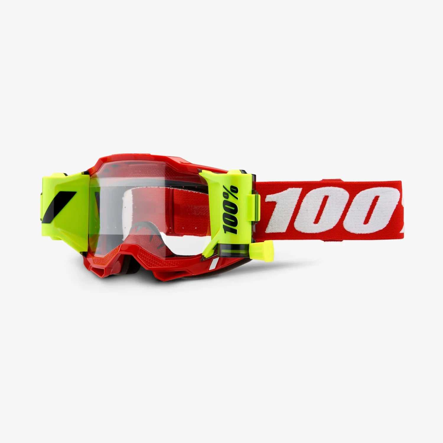 100%, ACCURI 2 FORECAST GOGGLE NEON RED (CLEAR LENS)