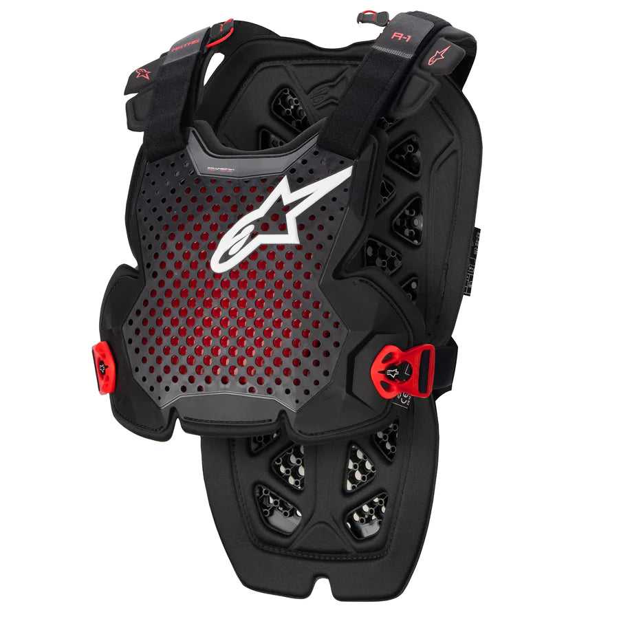 Alpinestars, ALPINESTARS ANTHRACITE BLACK RED A-1 PRO CHEST PROTECTOR