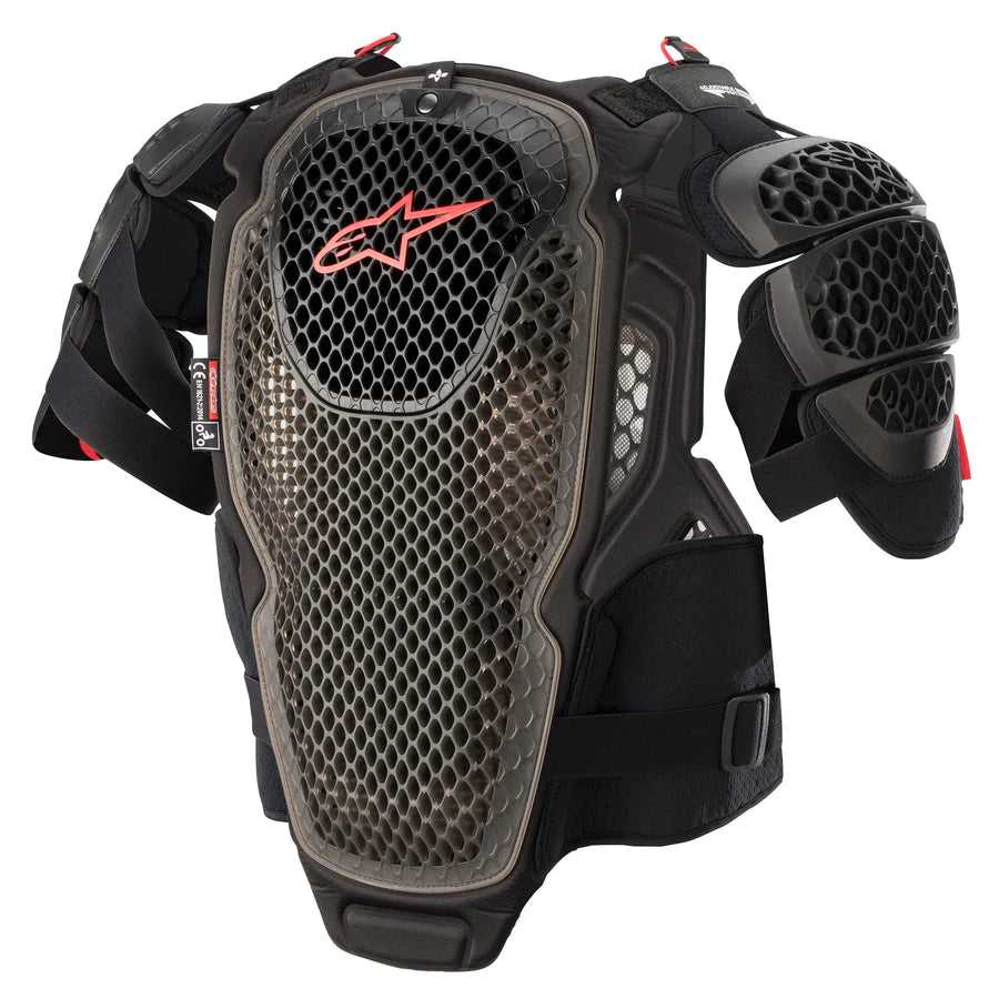 Alpinestars, ALPINESTARS BLACK ANTHRACITE RED A-6 CHEST PROTECTOR