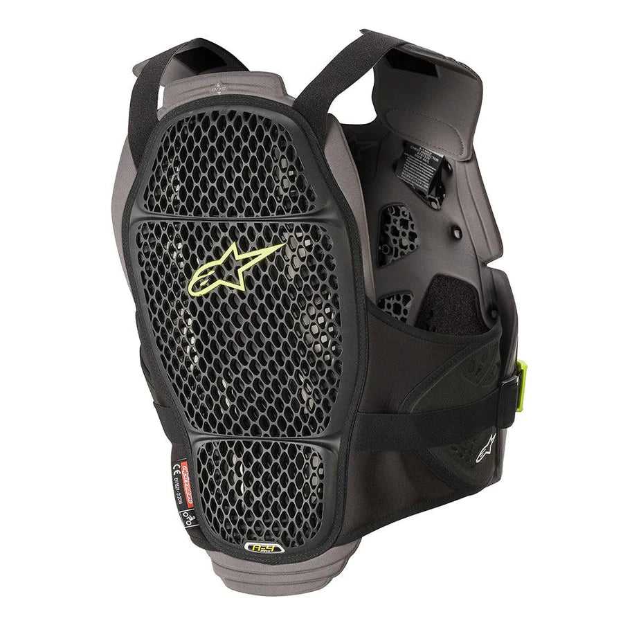 Alpinestars, ALPINESTARS BLACK ANTHRACITE YELLOW FLUO A-4 MAX CHEST PROTECTOR