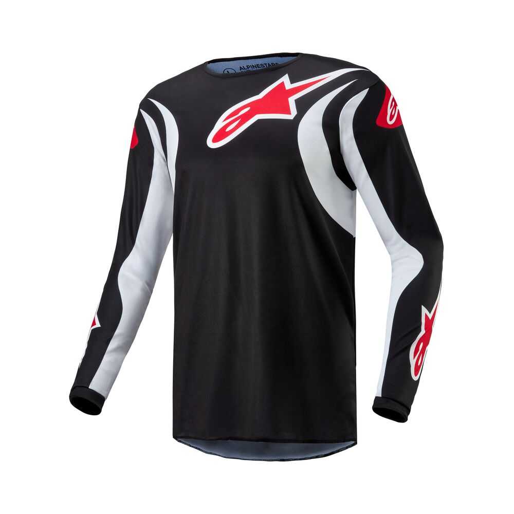 Alpinestars, ALPINESTARS FLUID LUCENT BLACK WHITE JERSEY