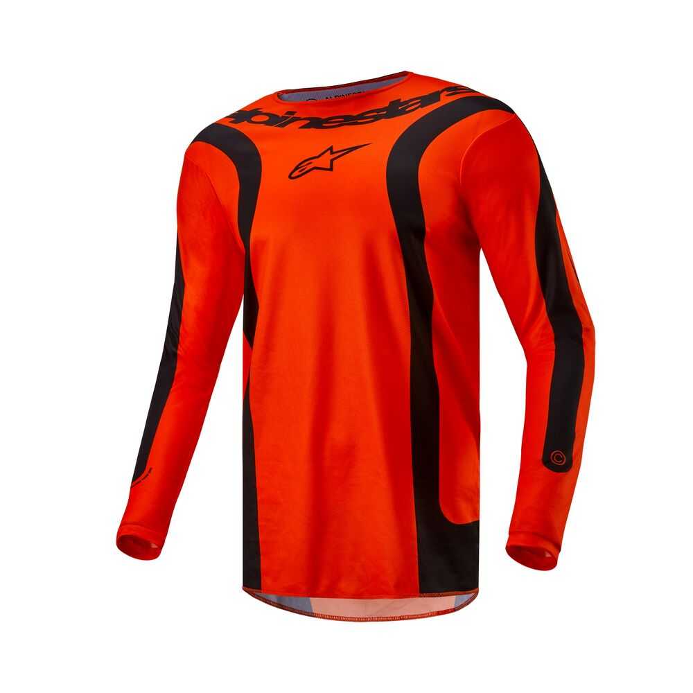 Alpinestars, ALPINESTARS FLUID LURV HOT ORANGE BLACK JERSEY