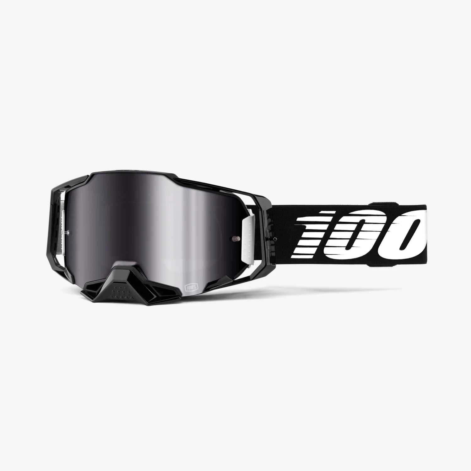 100%, ARMEGA GOGGLE BLACK (MIRROR SILVER LENS)