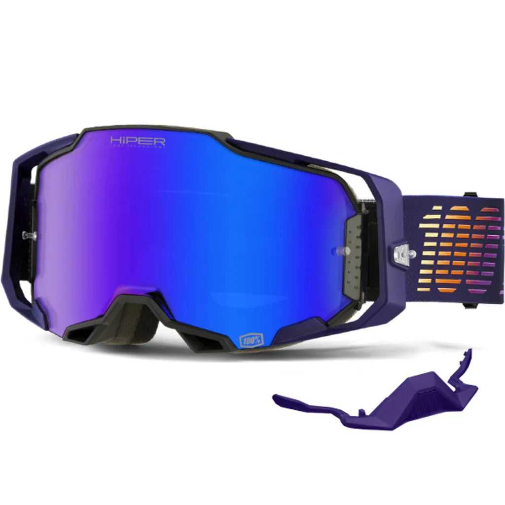 100%, ARMEGA GOGGLE HIPER AGENDA (MIRROR BLUE LENS)