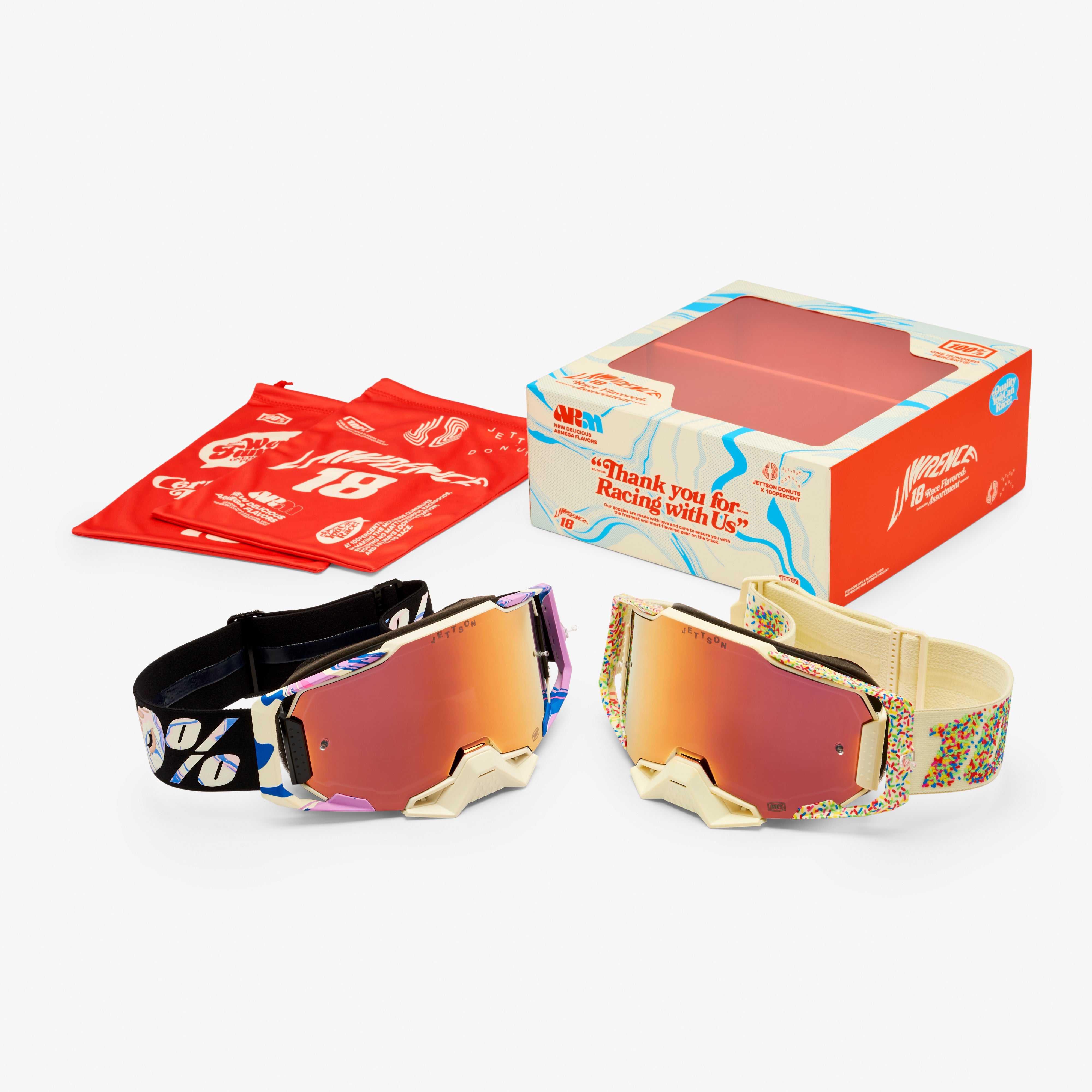 100%, ARMEGA JETT LAWRANCE DONUT GOGGLE 2 PACK