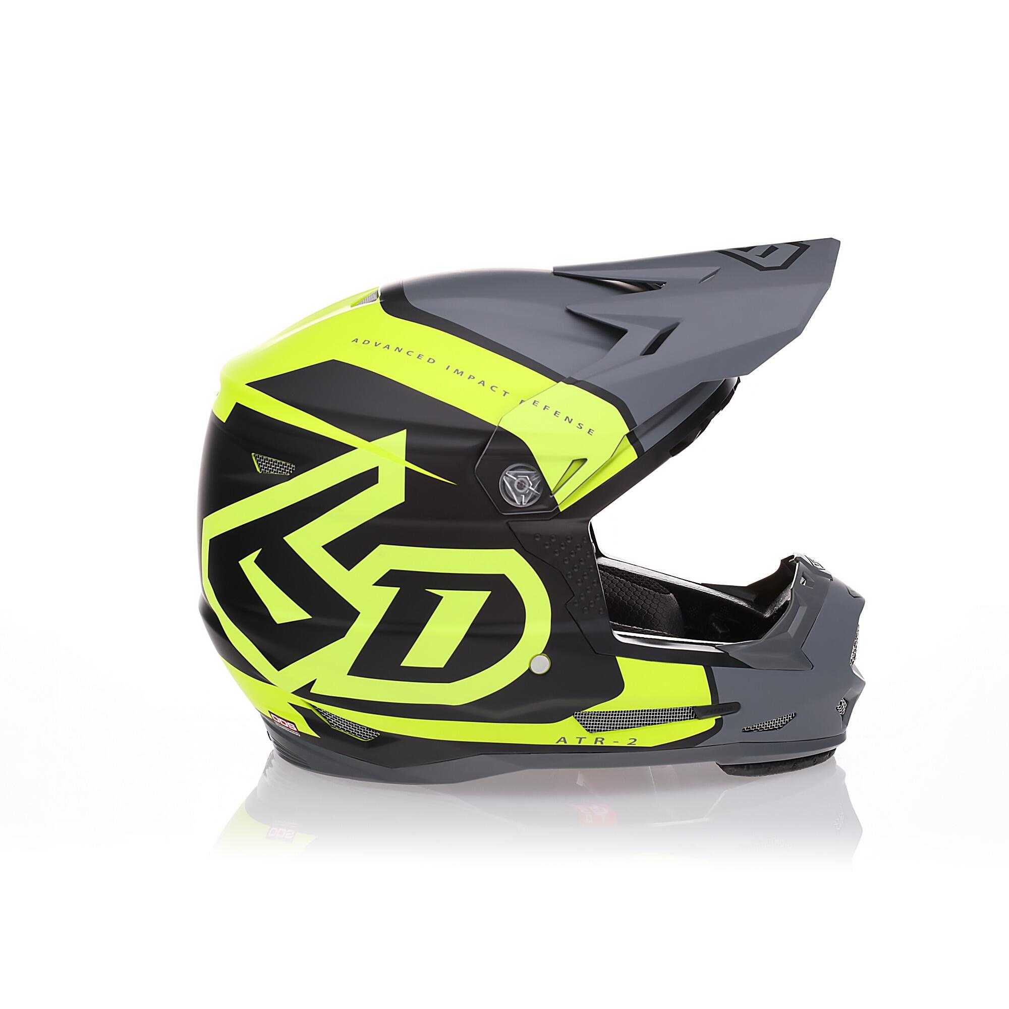 6D Helmets, ATR-2Y Youth Torque - Neon Yellow/Grey Matte