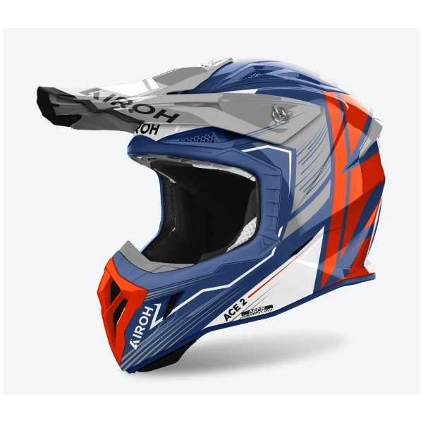 Airoh, Airoh Aviator Ace 2 Engine Cerulean Gloss MX Helmet