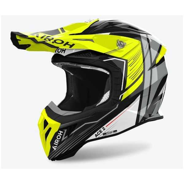 Airoh, Airoh Aviator Ace 2 Engine Yellow Gloss MX Helmet