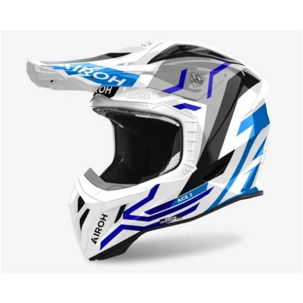 Airoh, Airoh Aviator Ace 2 Ground Blue Glos MX Helmet