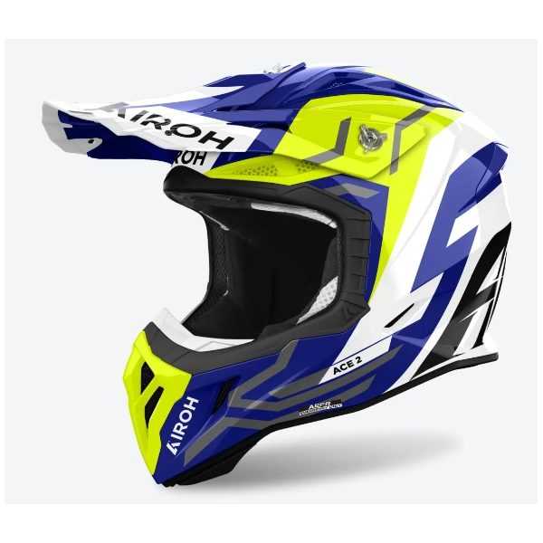 Airoh, Airoh Aviator Ace 2 Ground Yellow Gloss MX Helmet