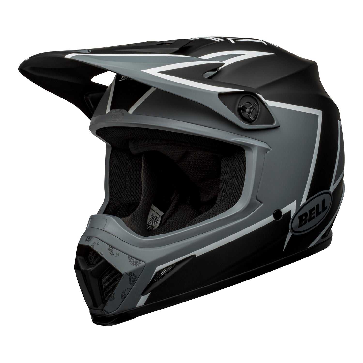 Bell, Bell MX 2021.1 MX-9 Mips Adult Helmet (Twitch Matte Black/Grey/White)