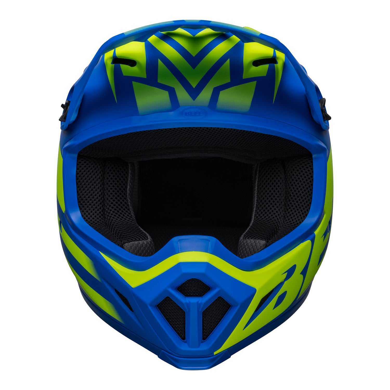 Bell, Bell MX 2022 MX-9 Mips Adult Helmet (Disrupt Matte Classic Blue/Hi-Viz Yellow)