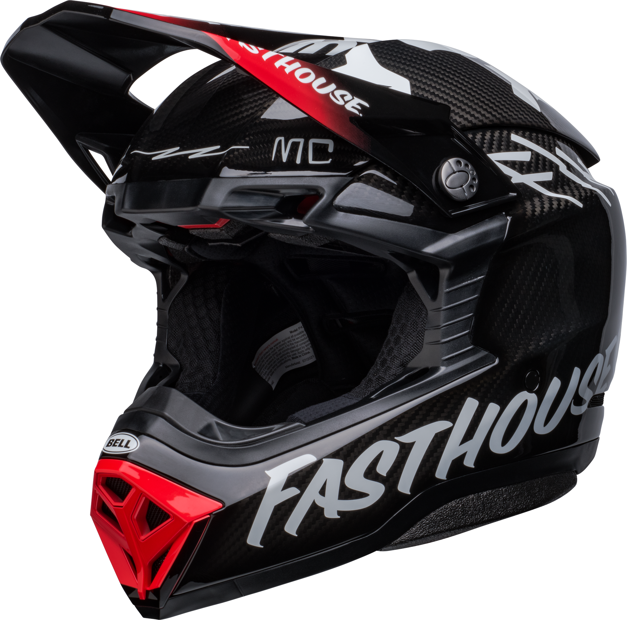 Bell, Bell MX 2022 Moto-10 Spherical Mips Adult Helmet (FH Privateer Black/Red)