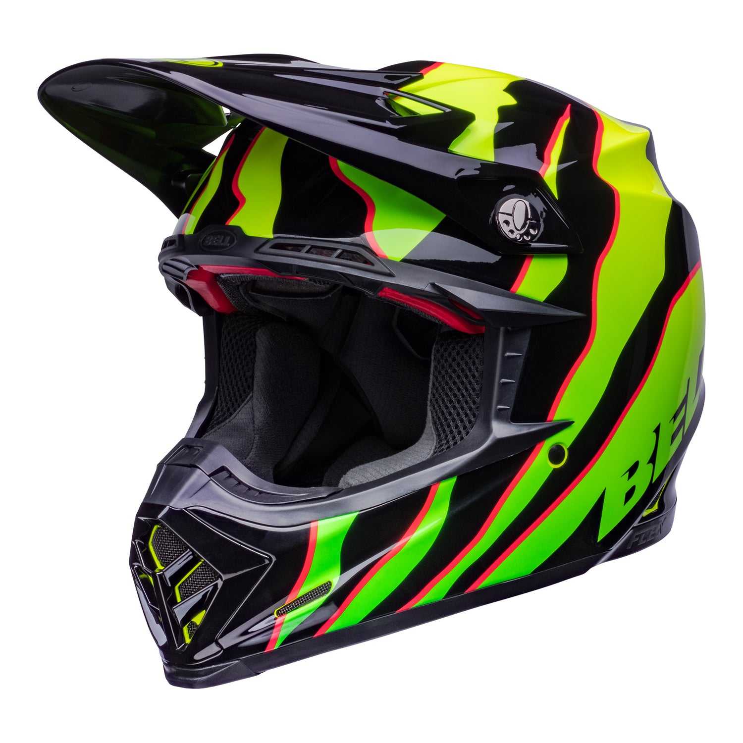 Bell, Bell MX 2022 Moto-9S Flex Adult Helmet (Claw Black/Green)