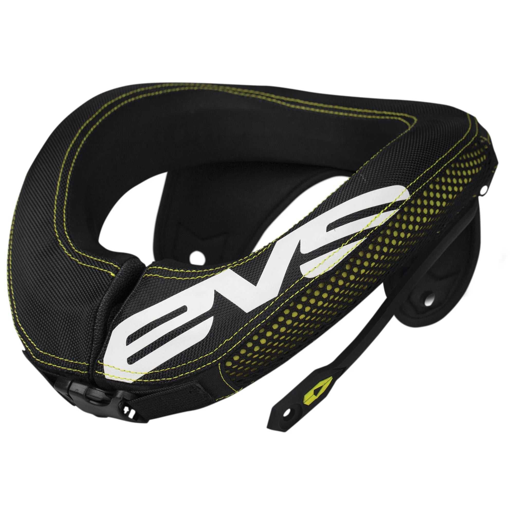 EVS Protection, EVS R3 Neck Protector Including Armour Straps Adult (Black/Hi-Viz Yellow)