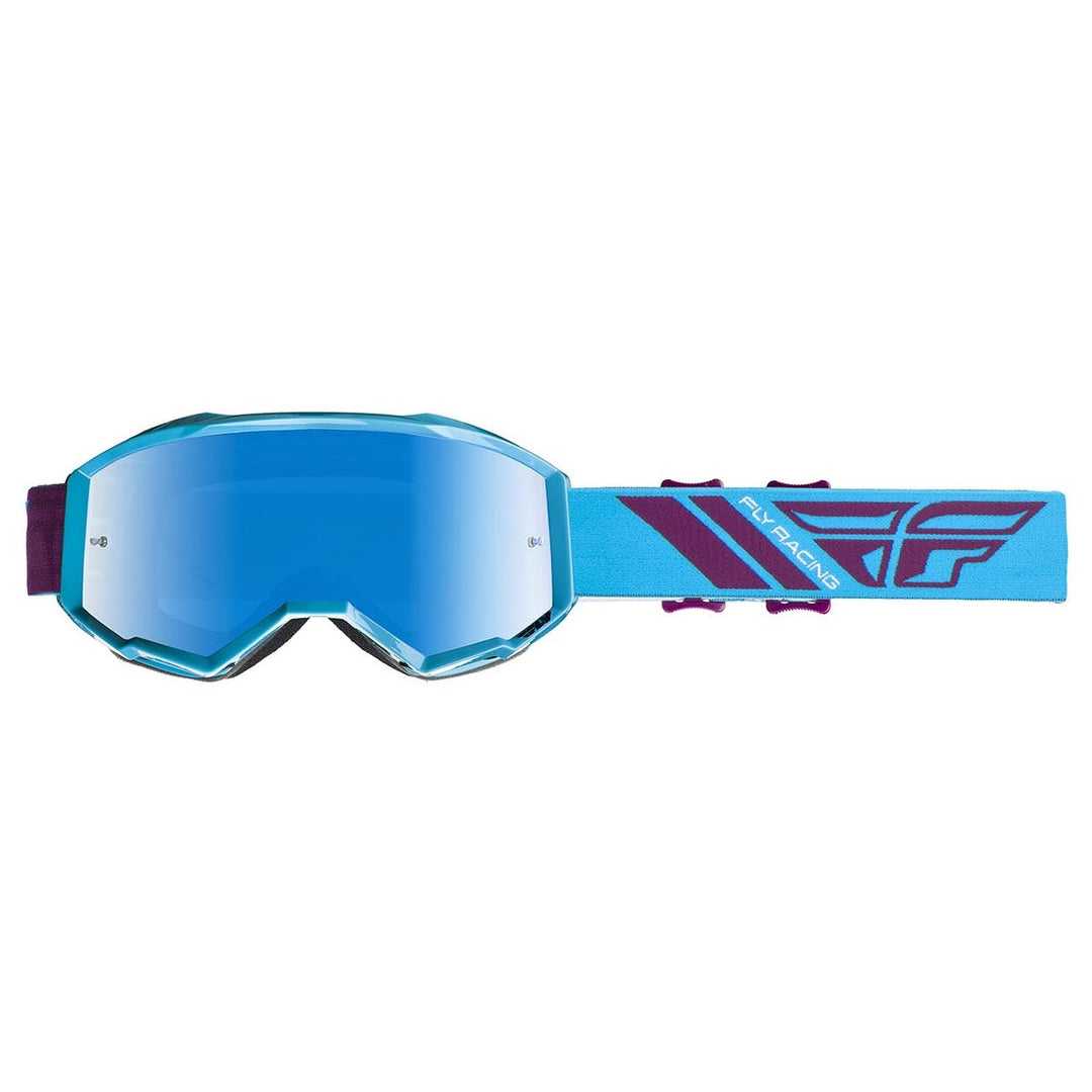 Fly Racing, FLY 2020 ZONE GOGGLE ADULT (TEAL/BURGUNDY) BLUE MIRROR/SMOKE LENS