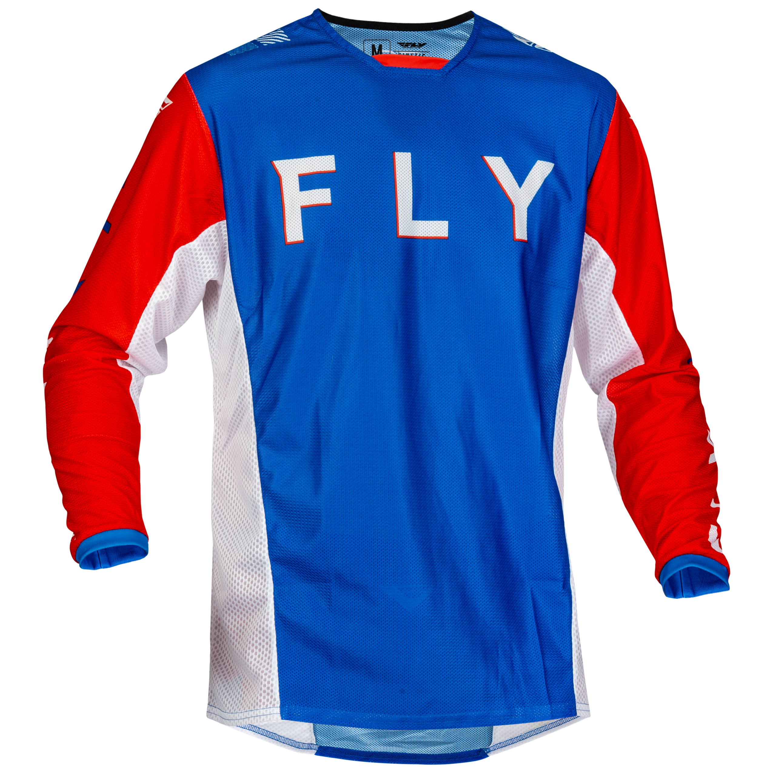 Fly Racing, FLY RACING FLY KINETIC 2023 MESH S.E. KORE ADULT RED WHITE BLUE JERSEY