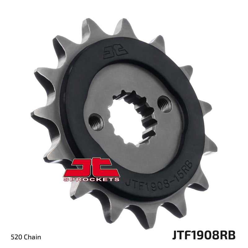 JT, JTF1908 Rubber Cushioned Front Drive Motorcycle Sprocket 15 Teeth (JTF 1908.15RB)