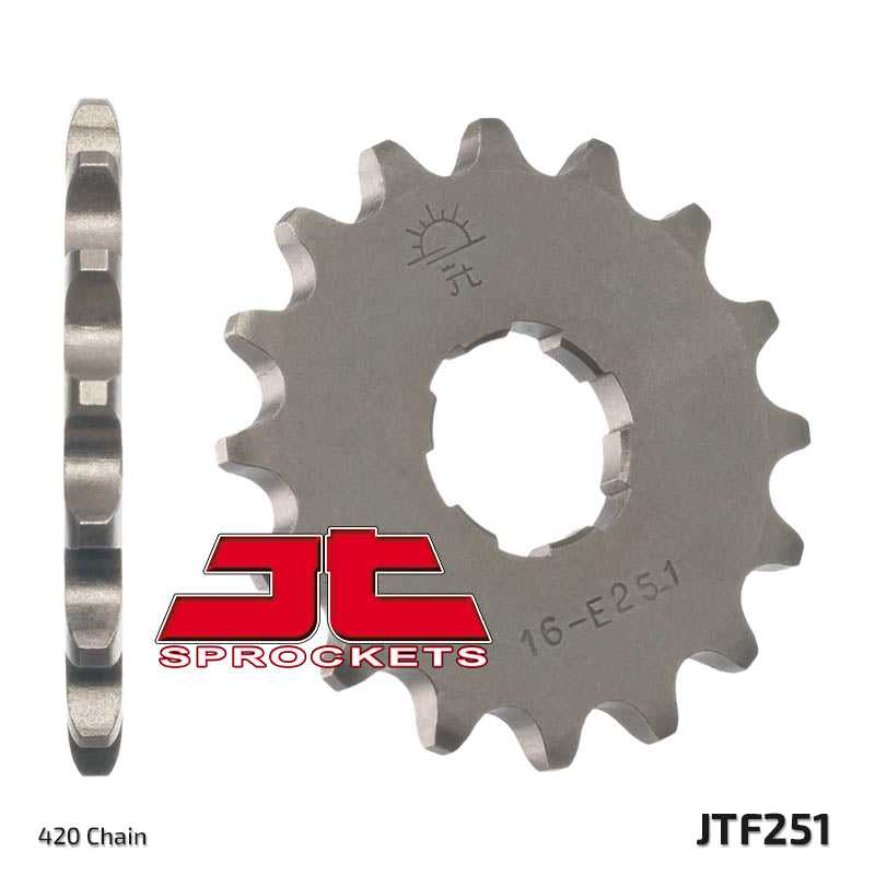 JT, JTF251 Front Drive Motorcycle Sprocket 16 Teeth (JTF 251.16)