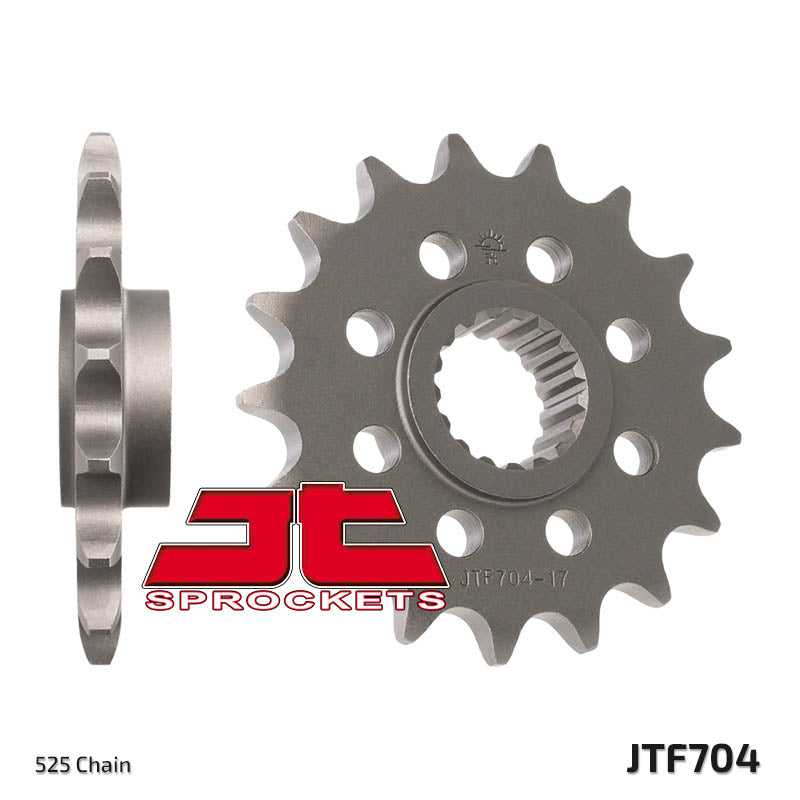 JT, JTF704 Front Drive Motorcycle Sprocket 16 Teeth (JTF 704.16)