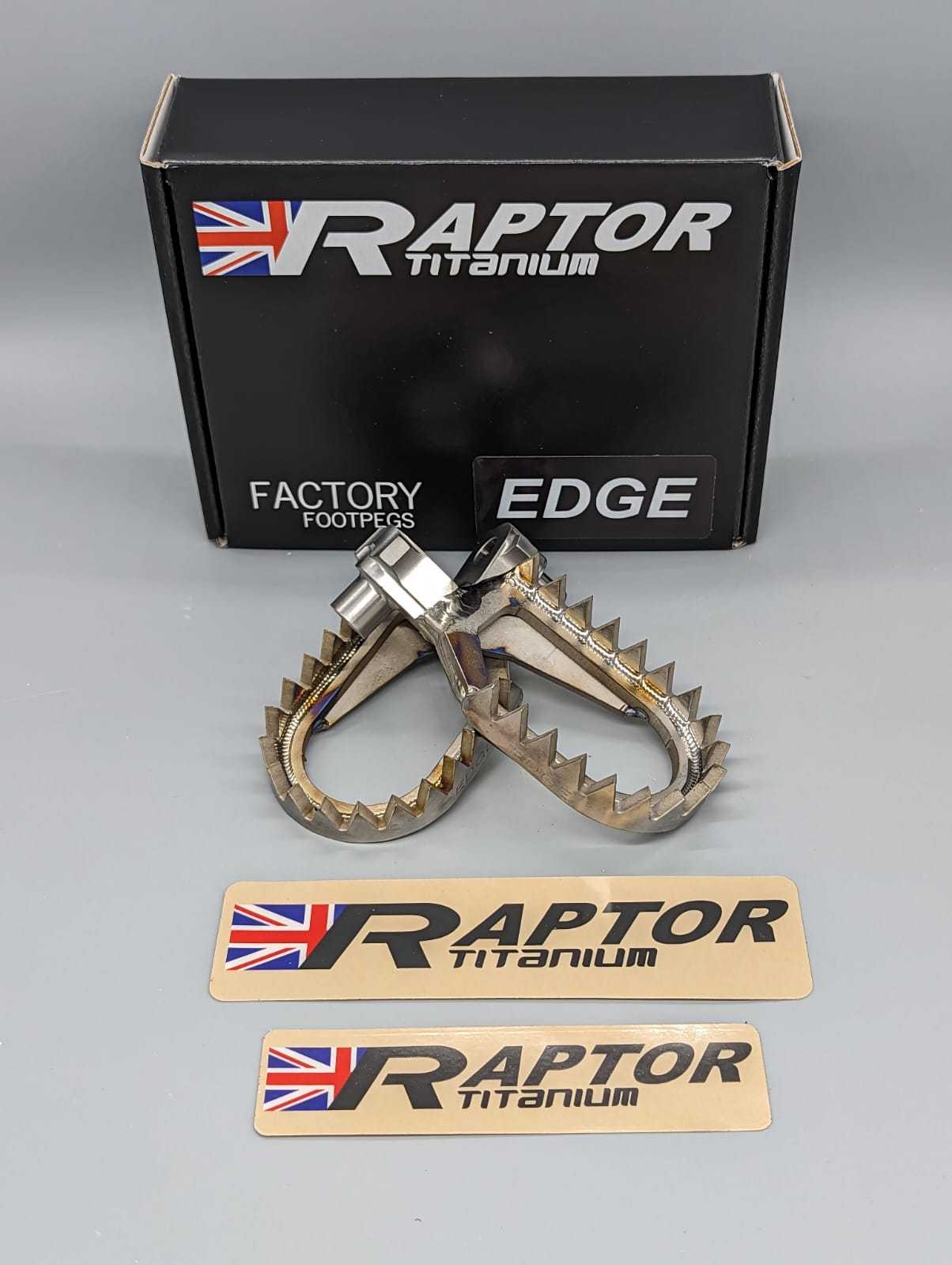 Raptor, RAPTOR YAMAHA YZF 125-250/450 99-22 / YZF 250 2023 EDGE TITANIUM FOOTPEGS