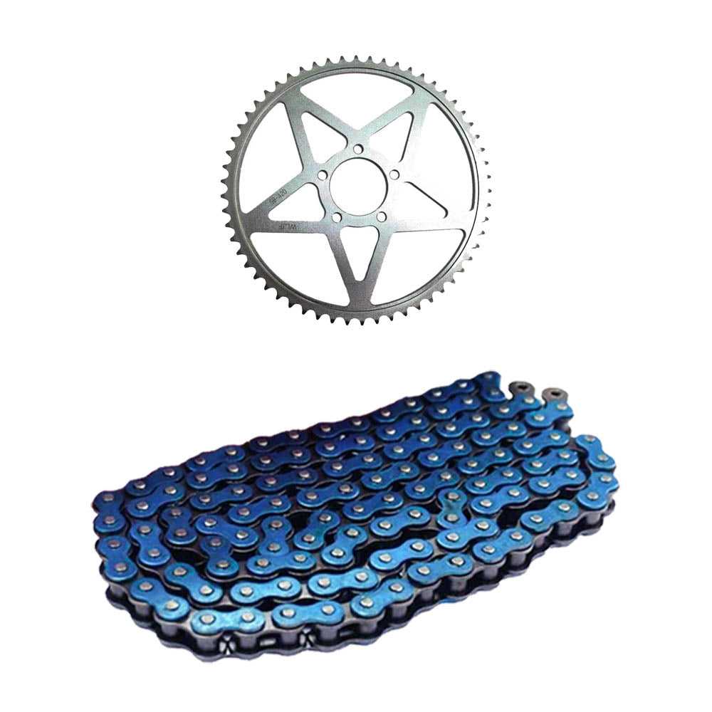 JT/RK, Sur-Ron LB, X & L1E Blue RK Chain & 48T Rear Sprocket Bundle