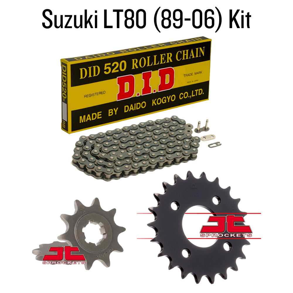 DID/JT, Suzuki LT80 1989-2006 Chain & Sprockets Bundle